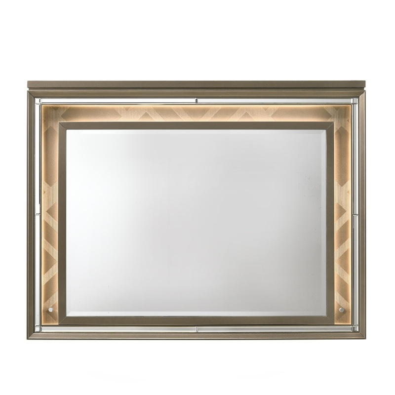 Skylar LED & Dark Champagne Mirror w/LED
