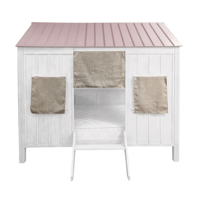Spring Cottage White & Pink Full Bed