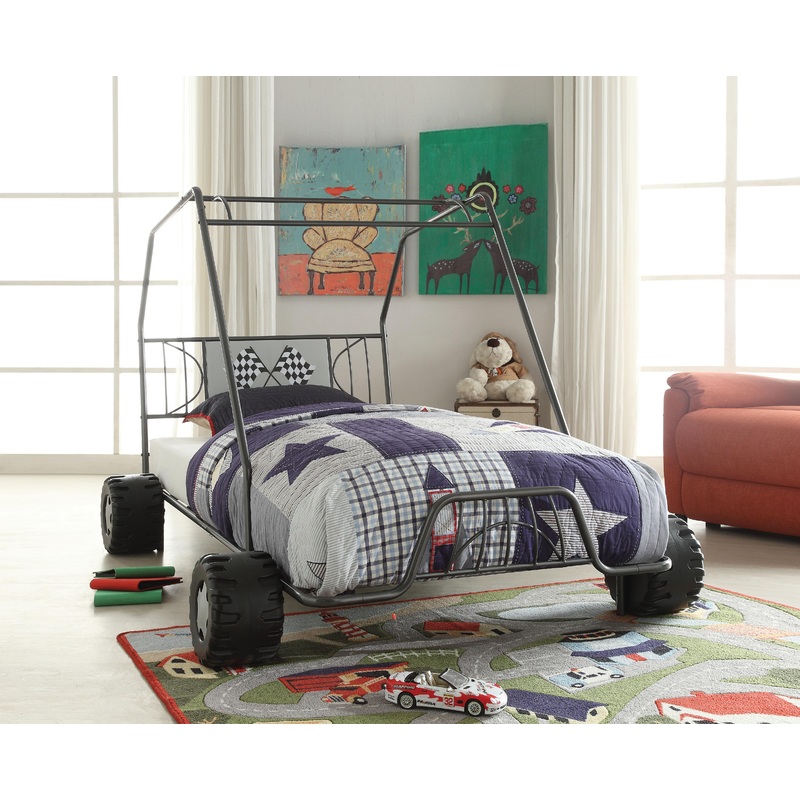 Xander Gunmetal Go Kart Twin Bed