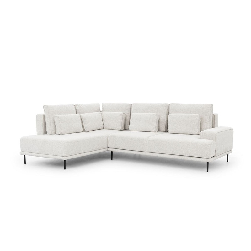 Dvns AUSTIN kreisais stris melnas kjas 277/70-93/200 cm balts