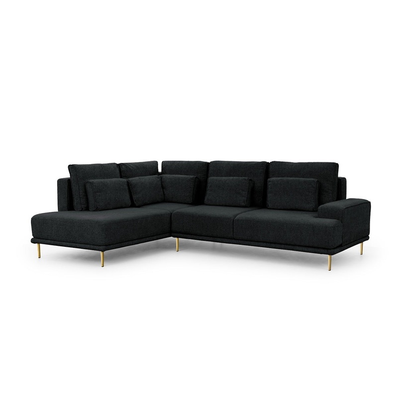 Dvns AUSTIN kreisais stris zelta kjas 277/70-93/200 cm melns