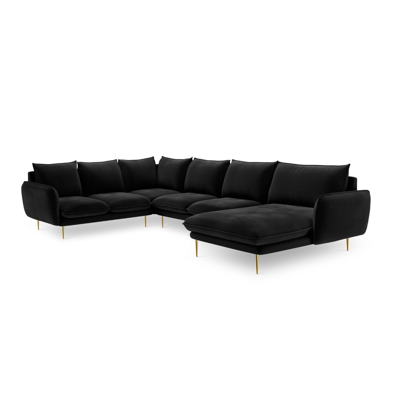 Dvns Cosmopolitan Design Vienna samta 330x235x95 cm melns