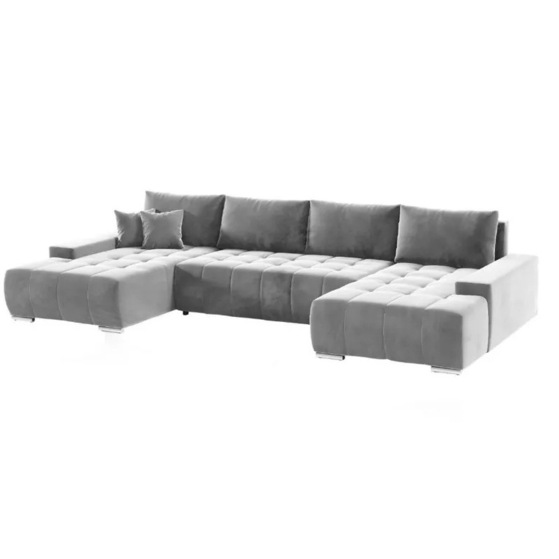 MALINO U-formas stra dvns ar gulanas funkciju, pelks hidrofobs samts, 350 cm