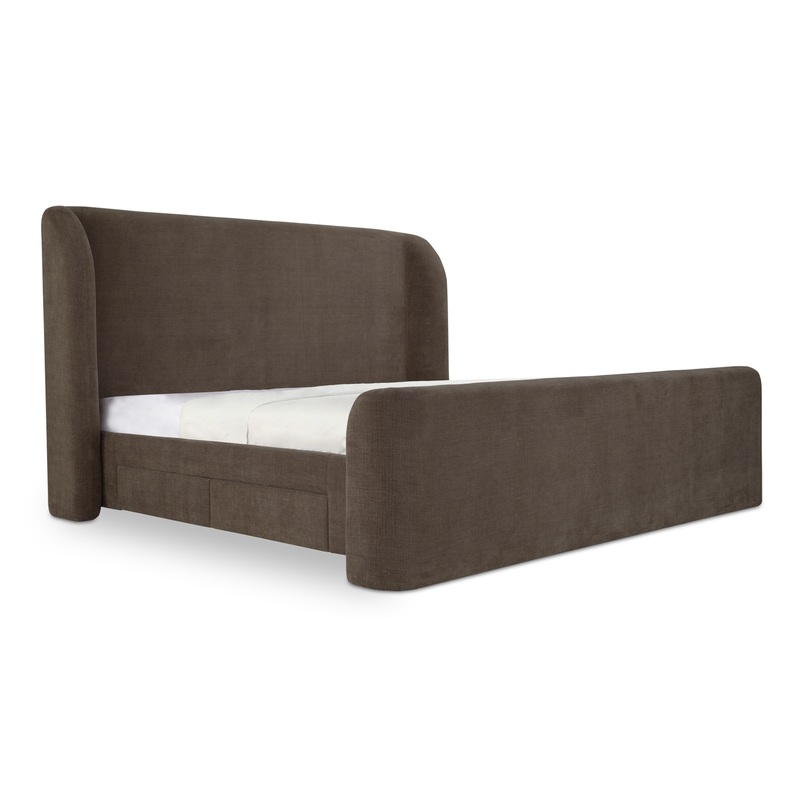 sophia queen bed – brown