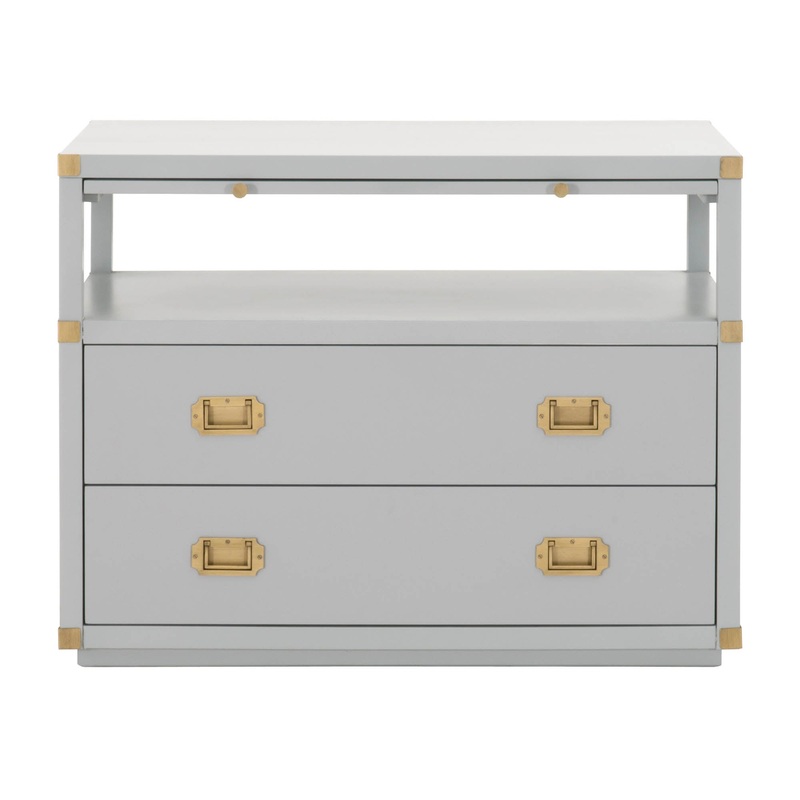 Bradley 2-Drawer Nightstand – Dove Gray