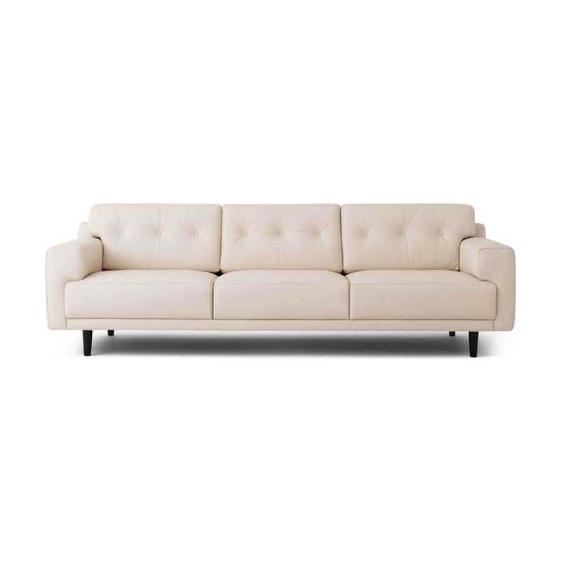 Remi 101″ Sofa -Buttons- Leather