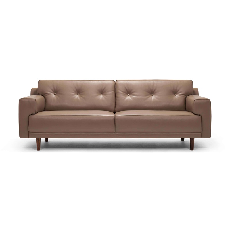 Remi 87″ Sofa -Buttons-Leather