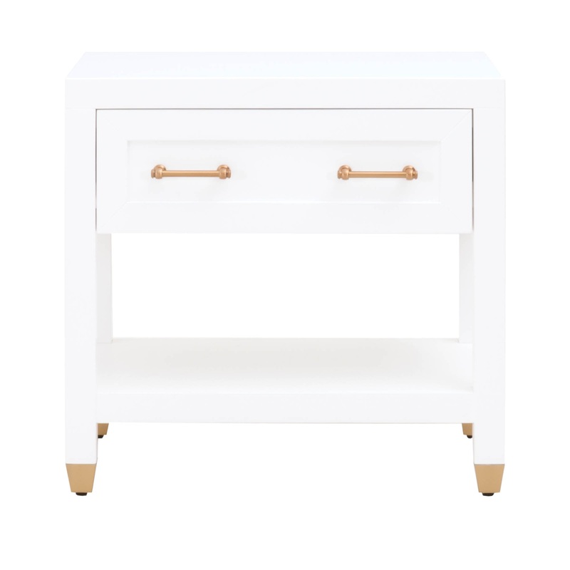 Stella 1-Drawer Nightstand – Matte White