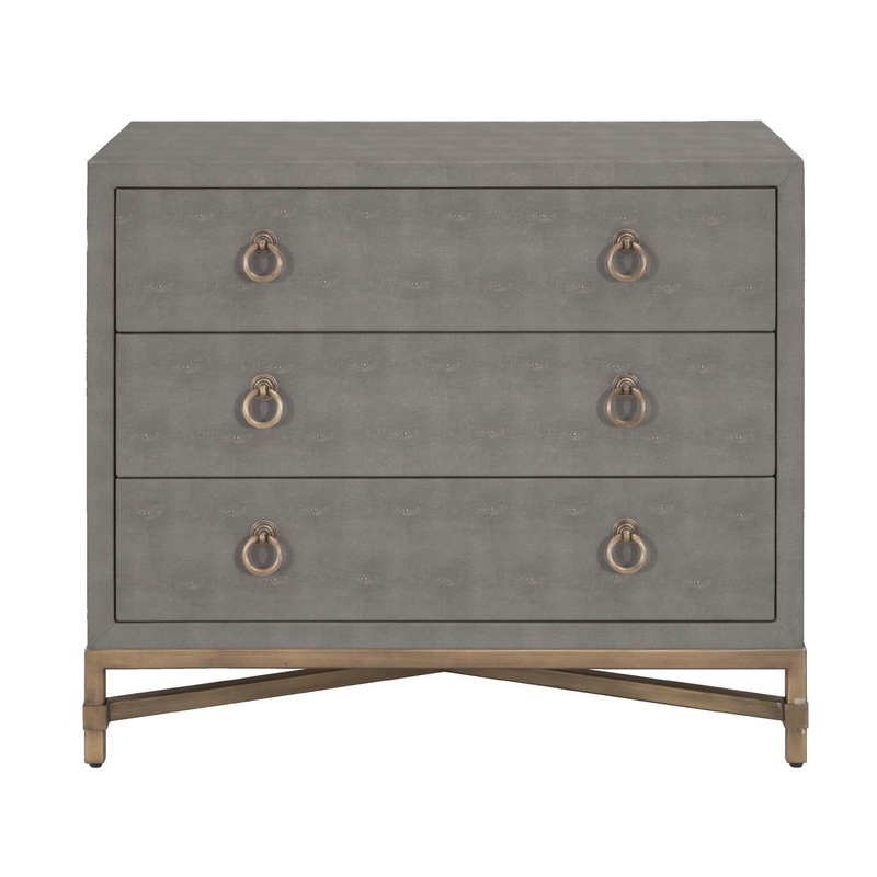 Strand Shagreen 3-Drawer Nightstand