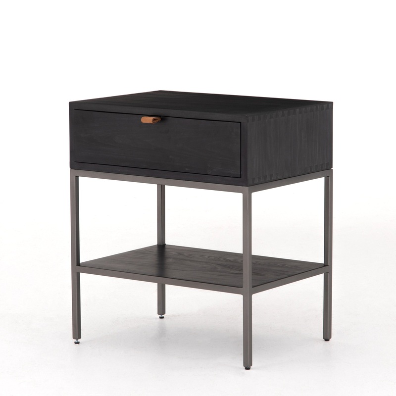 Trey Nightstand- Black Wash Poplar
