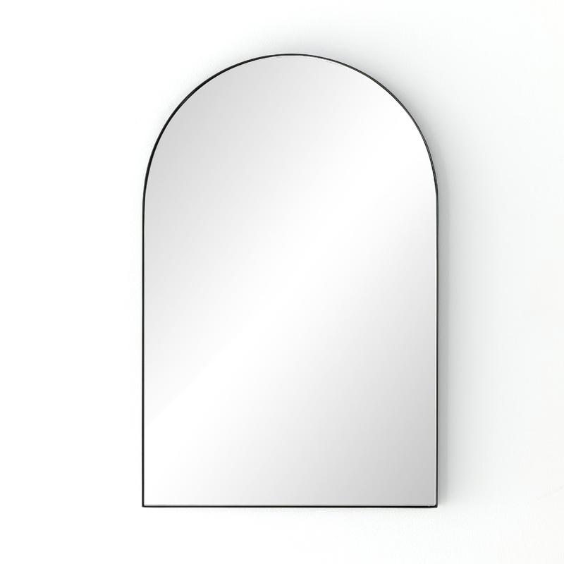 Georgina Small Mirror-Iron Matte Black