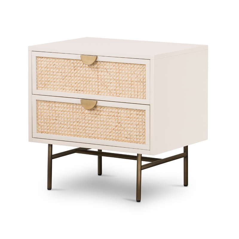 Luella Nightstand – Matte Alabaster