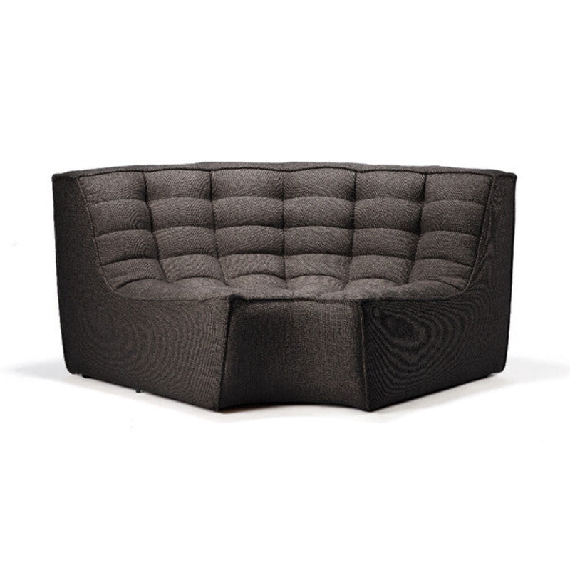 N701 sofa – round corner – dark grey