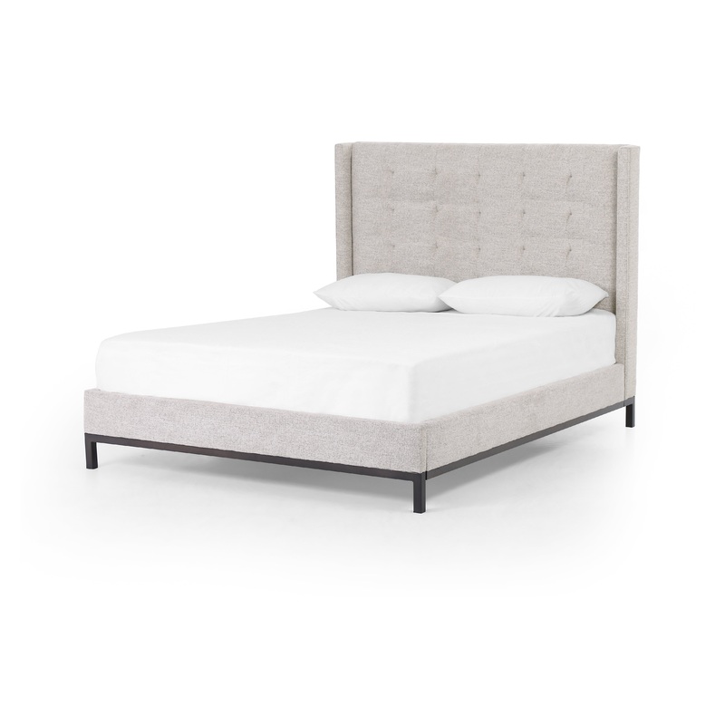 Newhall Bed-55″-Plushtone Linen-Queen