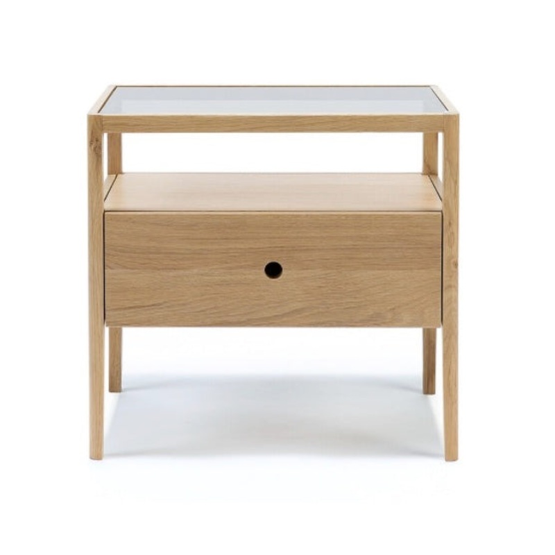 Spindle bedside table – Oak