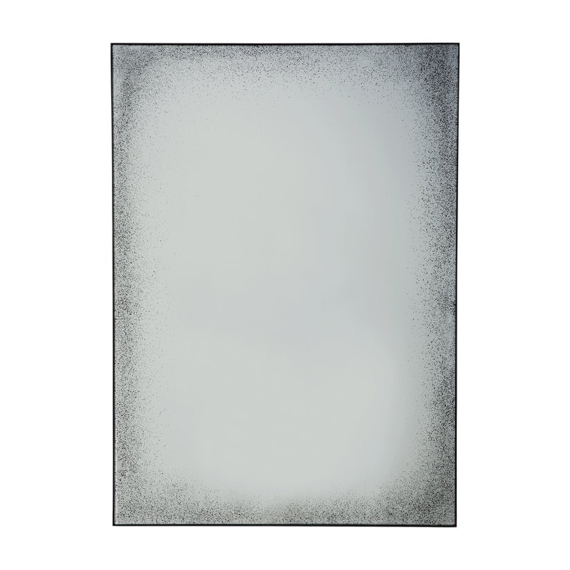 Aged wall mirror,30″ – Clear