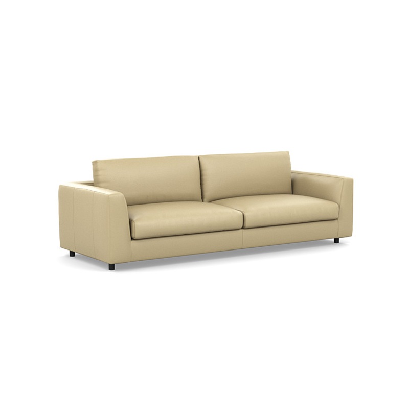 Cello Plush Sofa – Angled Arms – Leather