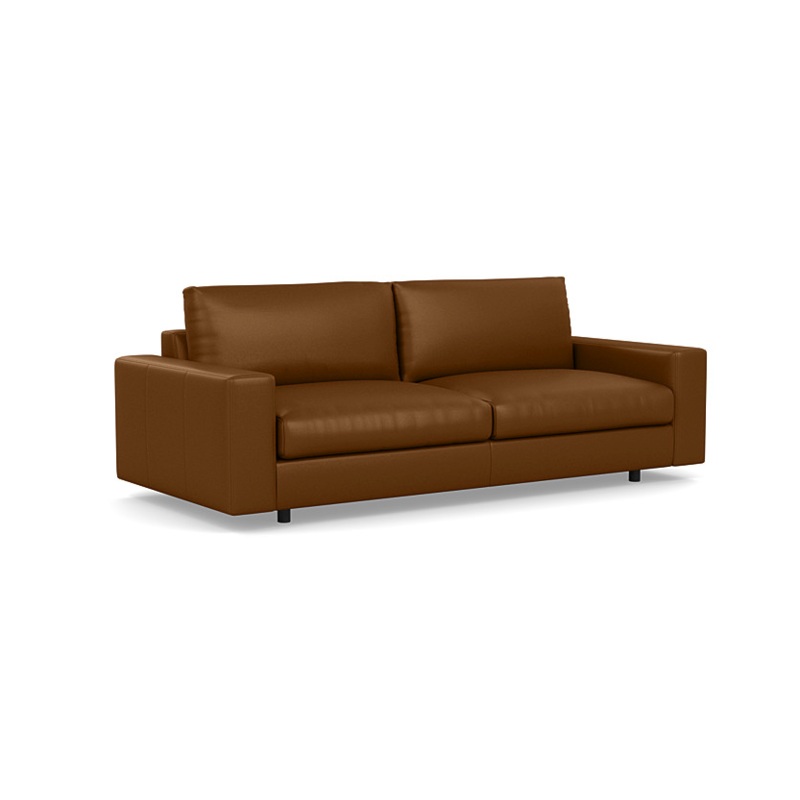 Cello Plush Sofa – Straight Arms – Leather