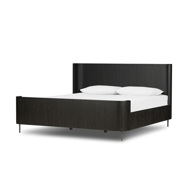 Fletcher King Bed – Distressed Black