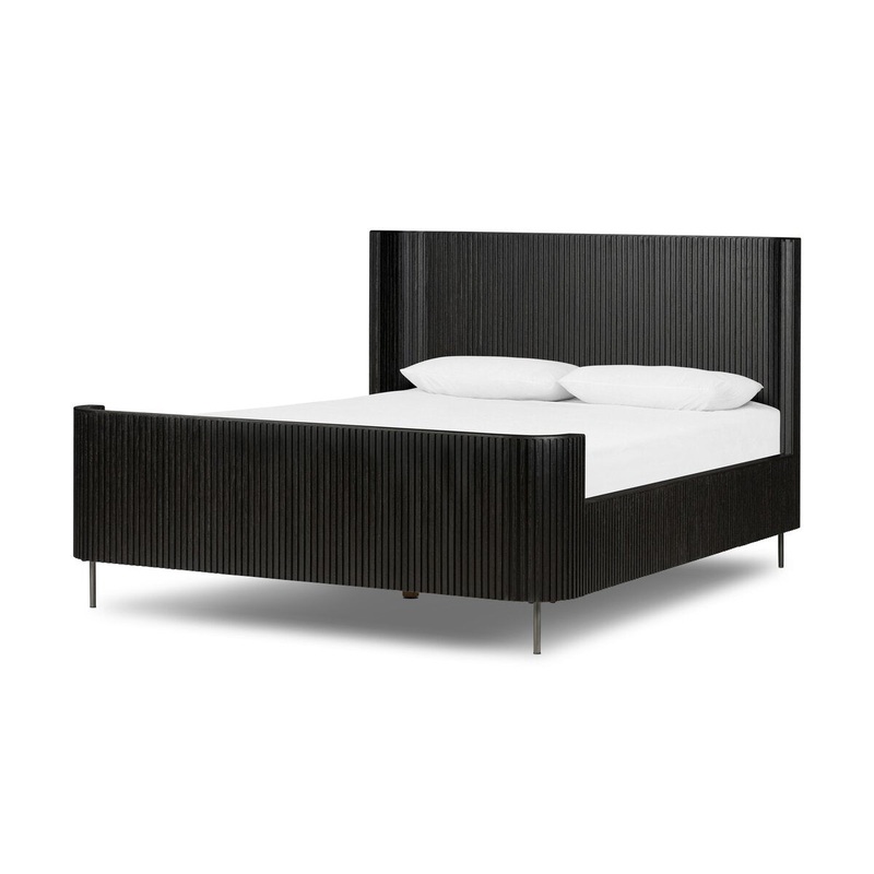 Fletcher Queen Bed – Distressed Black