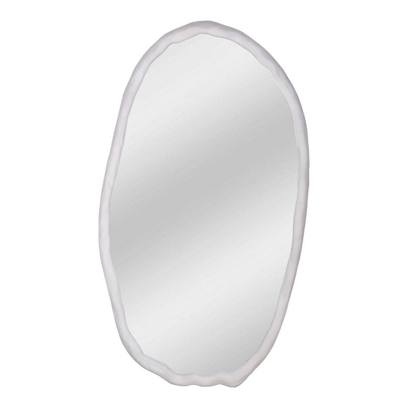 Foundry Oval Mirror – White