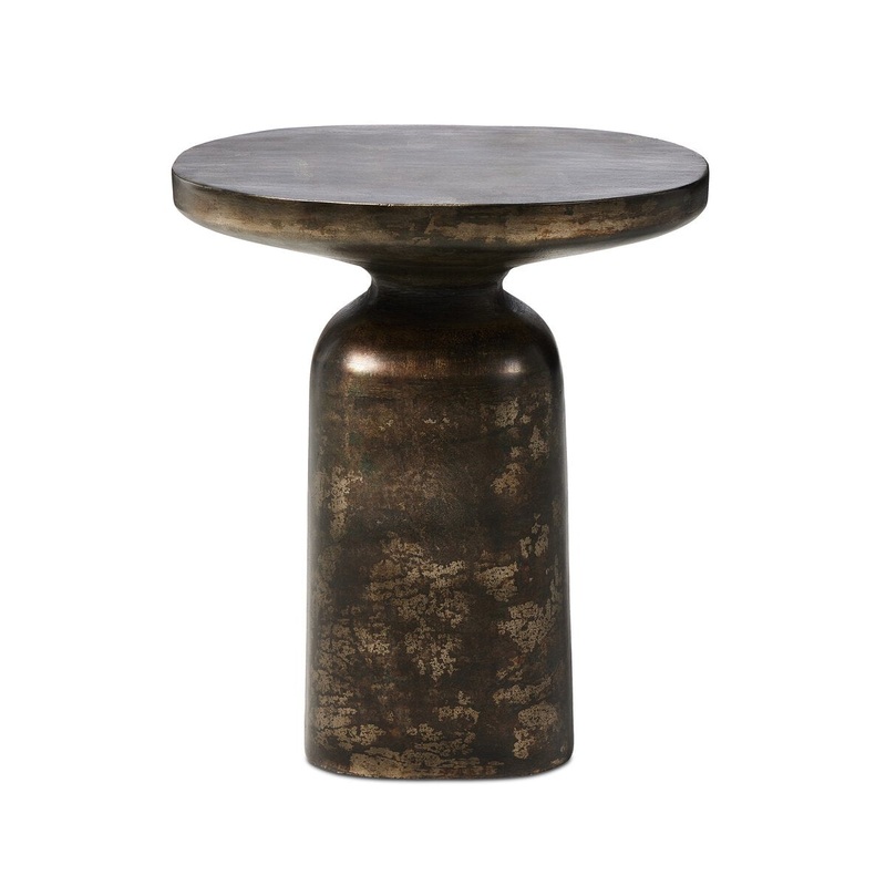 Odessa End Table – Distressed Bronze