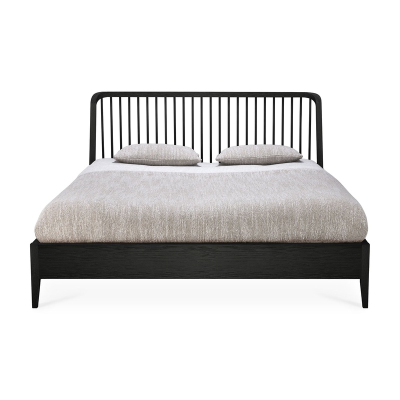 Spindle Bed, King – Black Oak