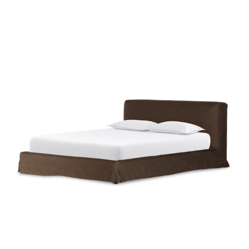 Aidan Slipcover Bed- Brussels Coffee