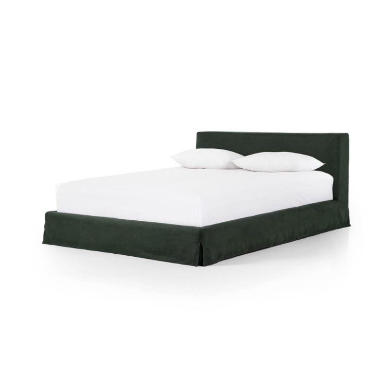 Aidan Slipcover Bed- Brussels Pine