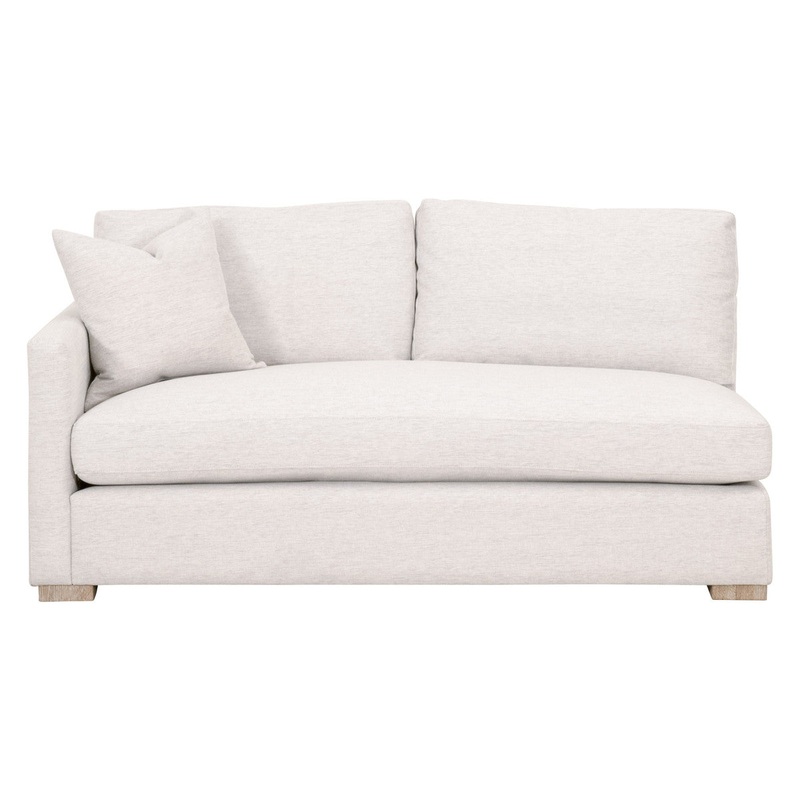 Clara Modular 2 Seat Left Sim Arm Sofa – Stone Basketweave
