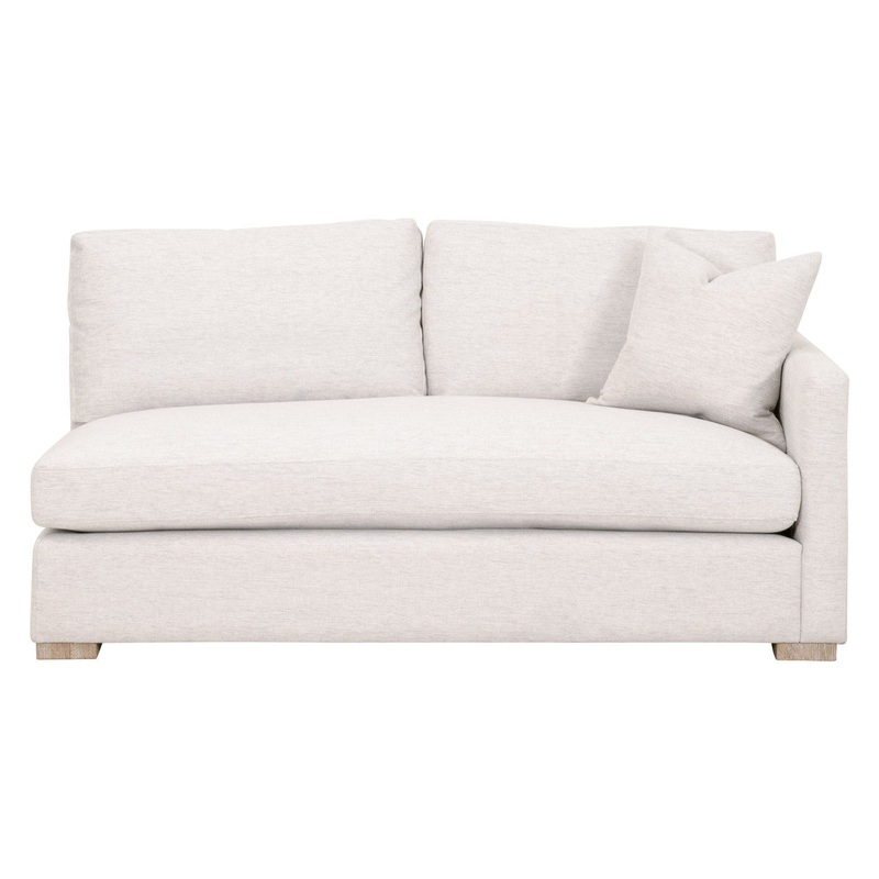 Clara Modular 2 Seat Right Sim Arm Sofa – Stone Basketweave