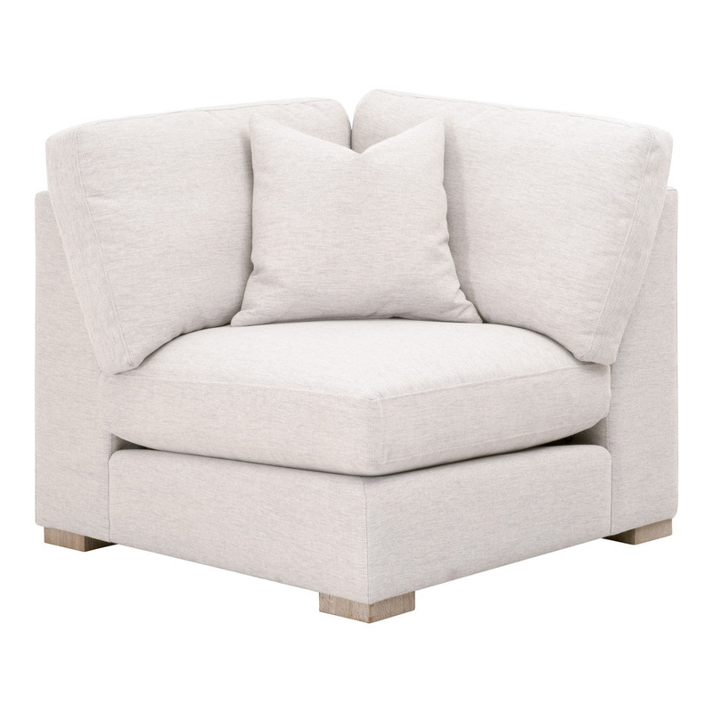 Clara Modular Corner Chair – Stone Basketweave