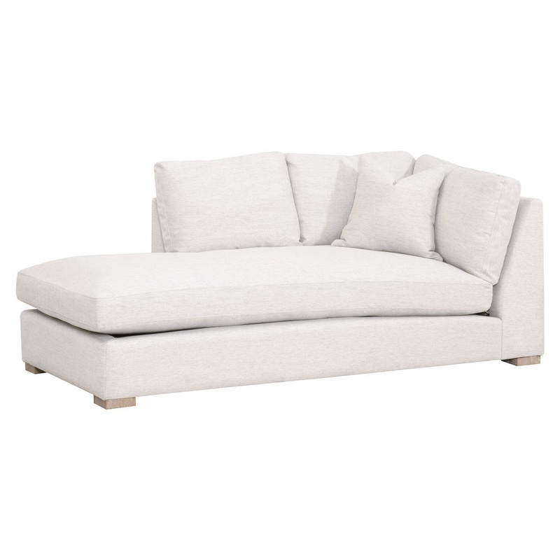 Clara Modular Left Facing Chaise – Stone Basketweave