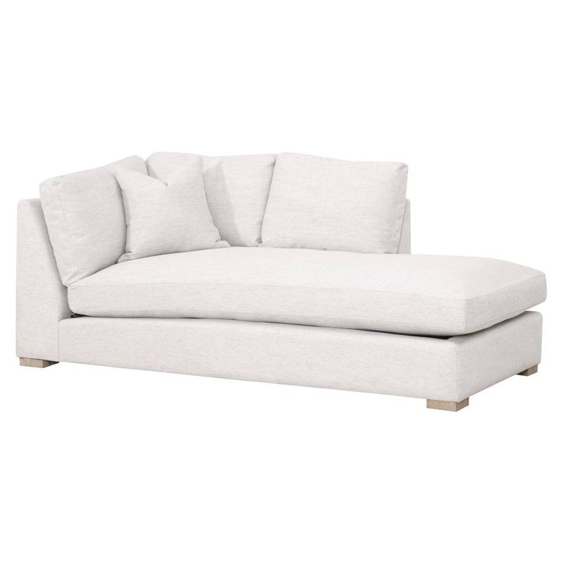 Clara Modular Right Facing Chaise – Stone Basketweave
