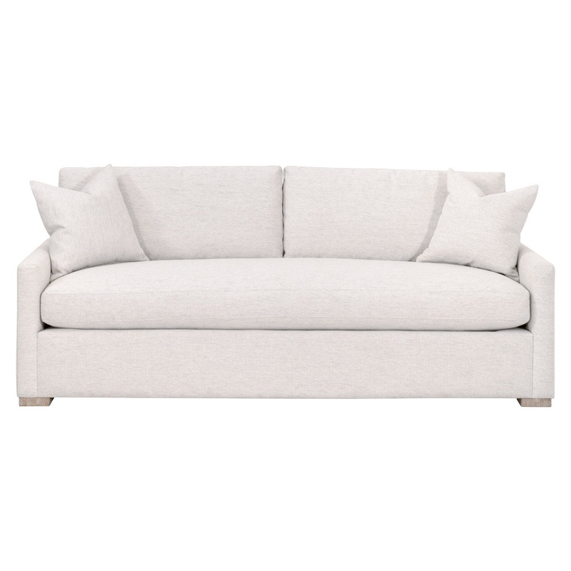 Clara Slim Arm Queen Sleeper Sofa 86″ – Stone Basketweave