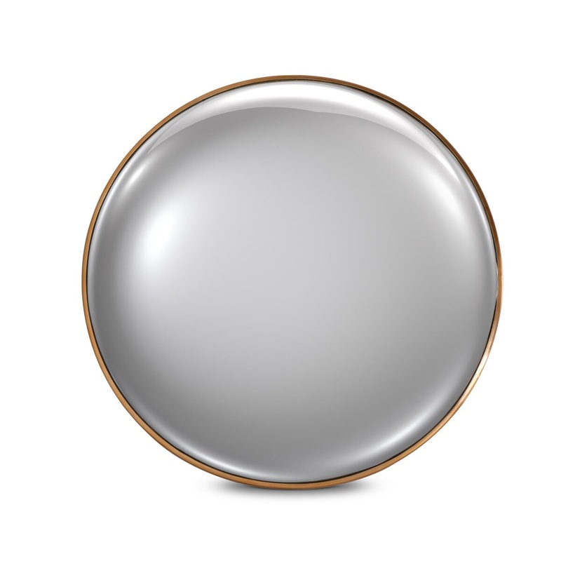 Convex Wall Mirror – Vintage Brass