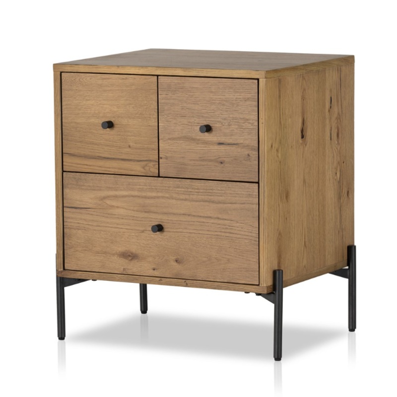 Eaton Nightstand – Amber Oak Resin