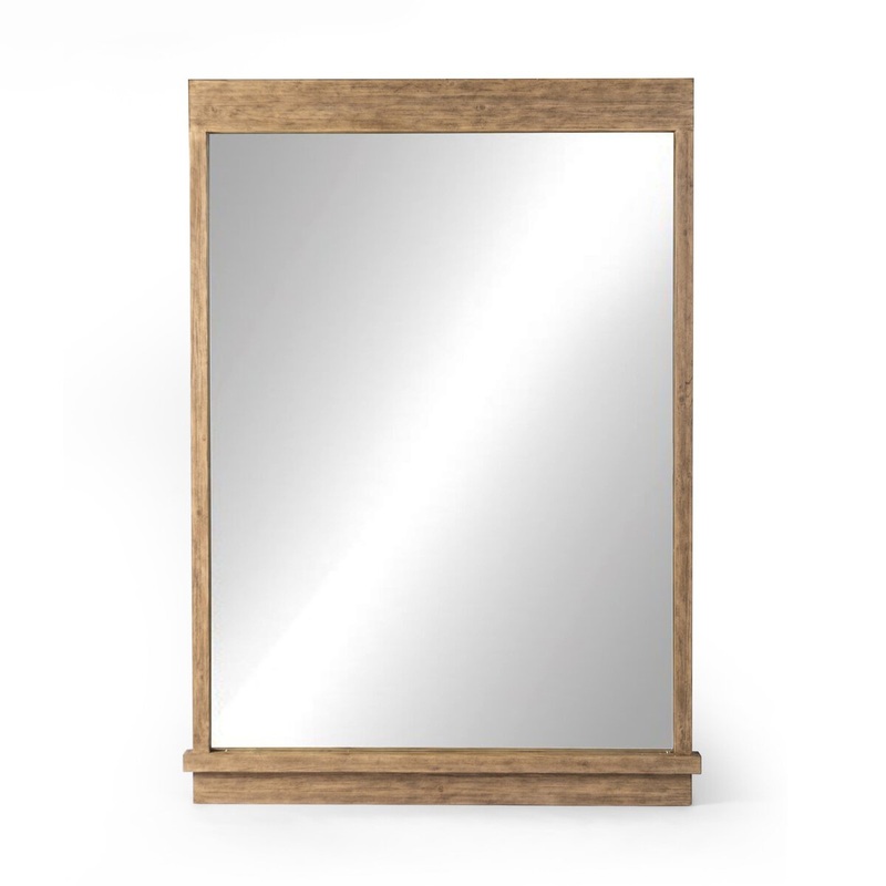 Ledge Floor Mirror – Distressed Light Pine