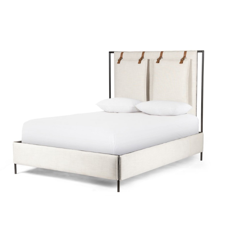Leigh Upholstered Bed – Hockney Ivory