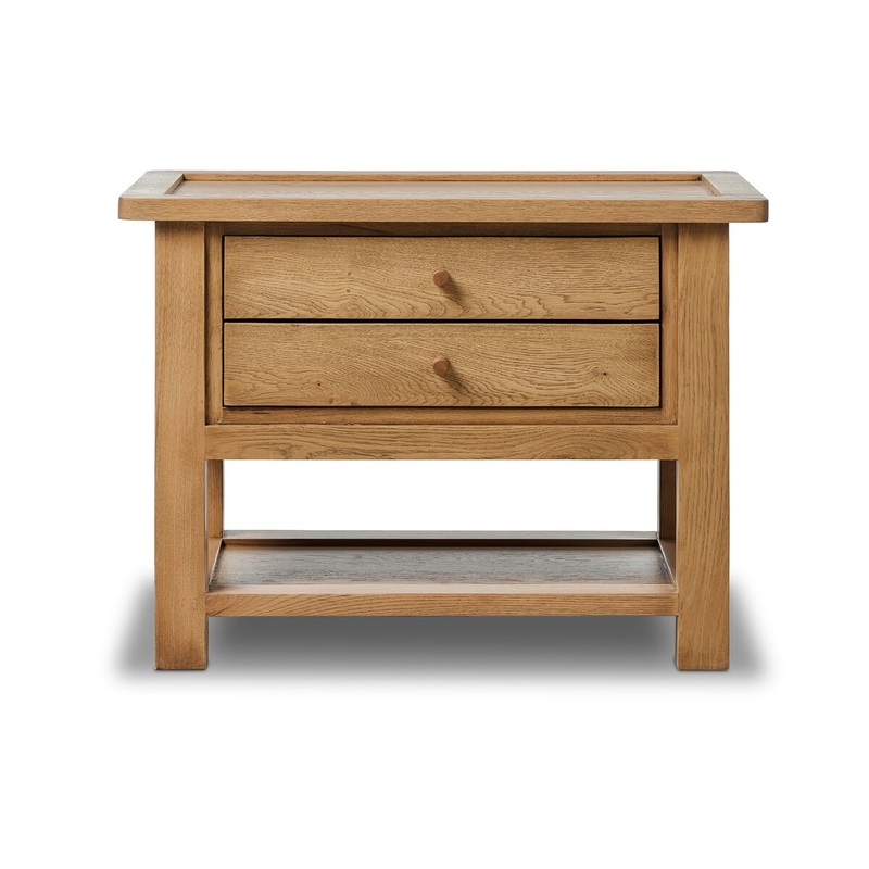 Millbrook Nightstand – Natural Light Oak Veneer