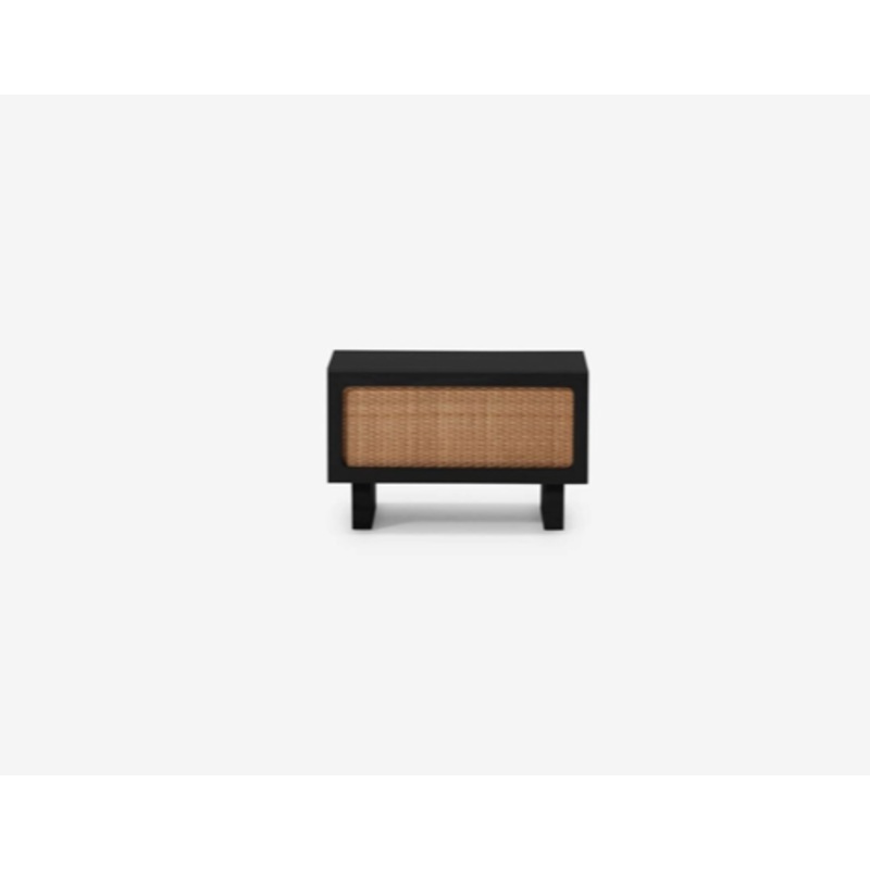 Stadium Single Drawer Nightstand – Black Oak