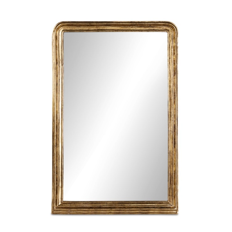 Vintage Louis Floor Mirror – Antiqued Gold Leaf