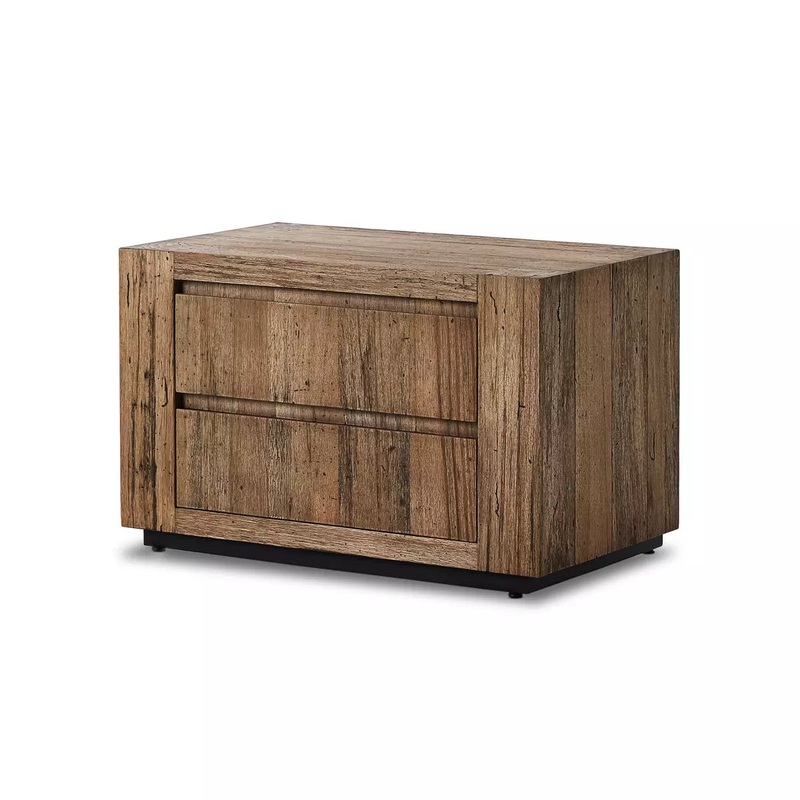 Abaso Nightstand – Rustic Wormwood Oak