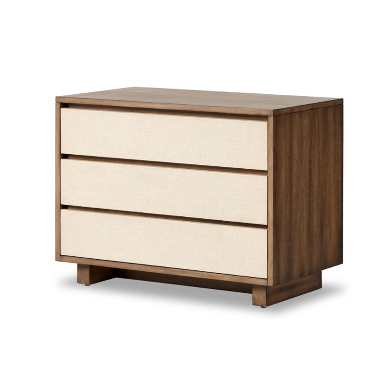 Grove Nightstand – Beige Painted Linen