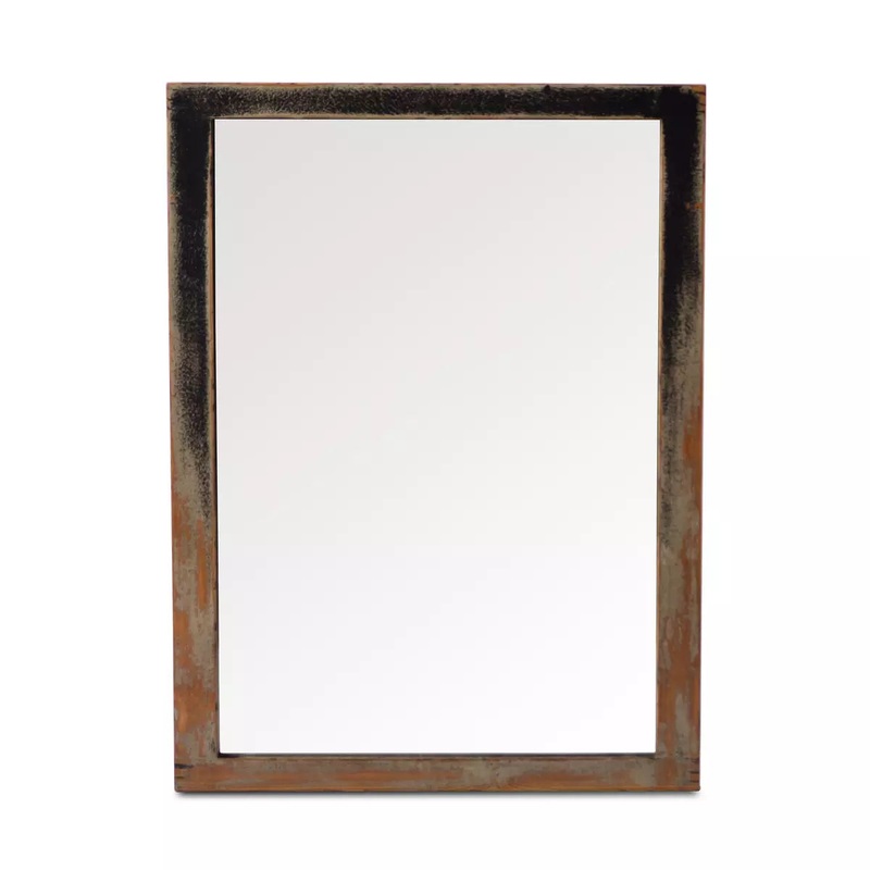 Hitchens Wall Mirror – Worn Black