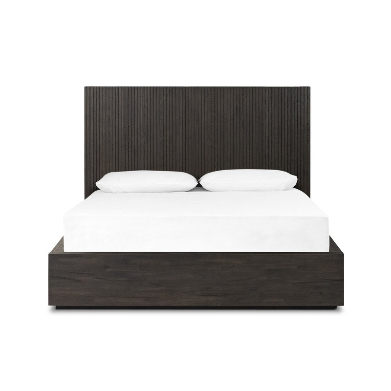 Leo Queen Bed – Smoked Black