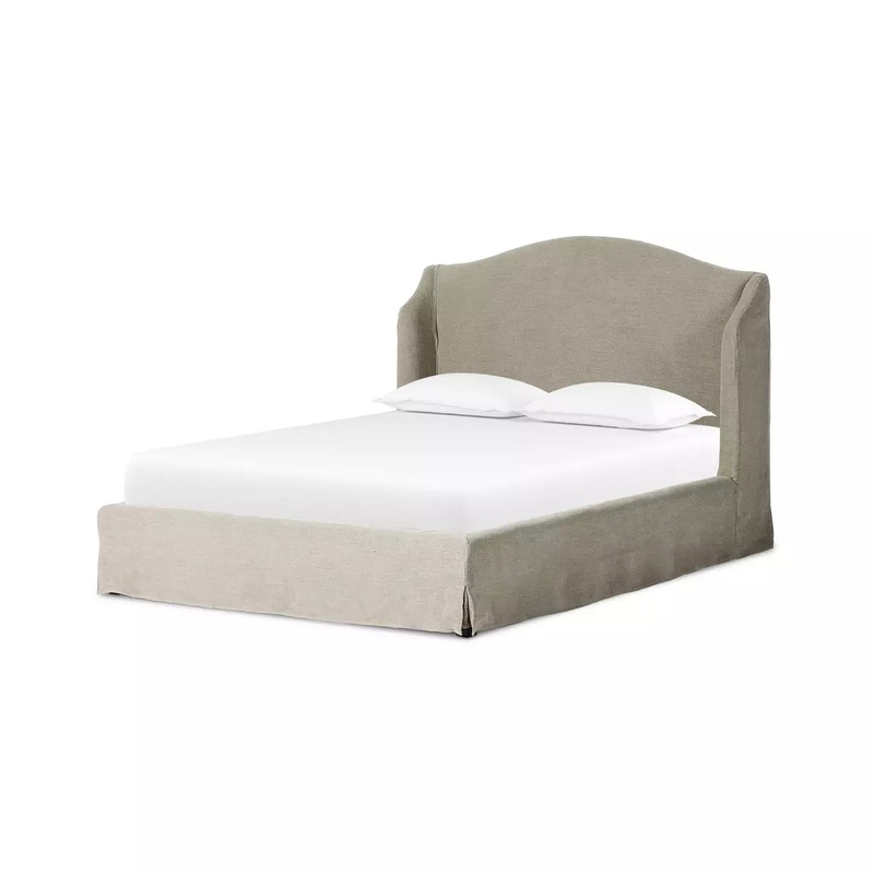 Meryl Slipcover Bed- King – Broadway Stone