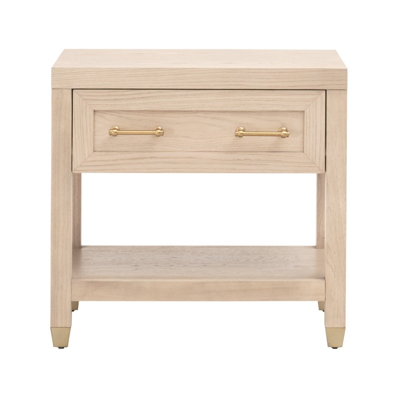 Stella 1-Drawer Nightstand – Light Honey Oak