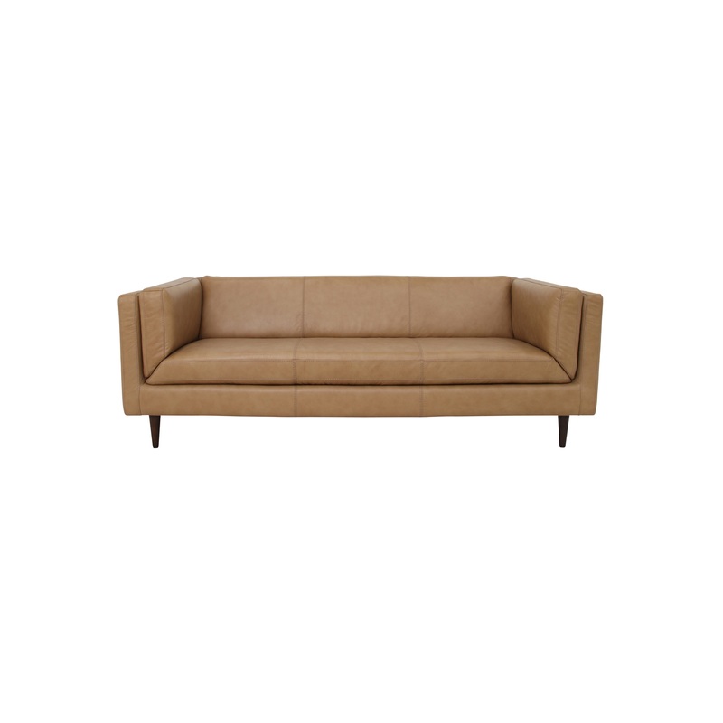 Woods Sofa Tan Leather
