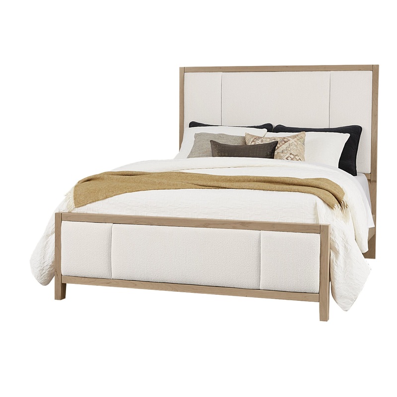 Crafted Cherry – Upholstered Bed